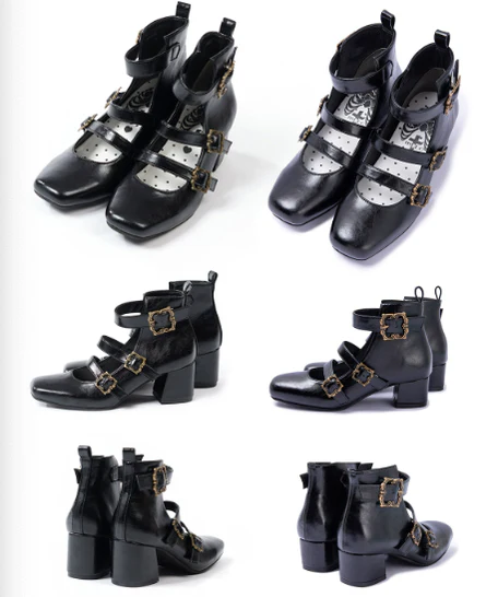 MODO - Vintage Elegant Lolita Three-buckle Mary Janes Shining Shoes - Image 13