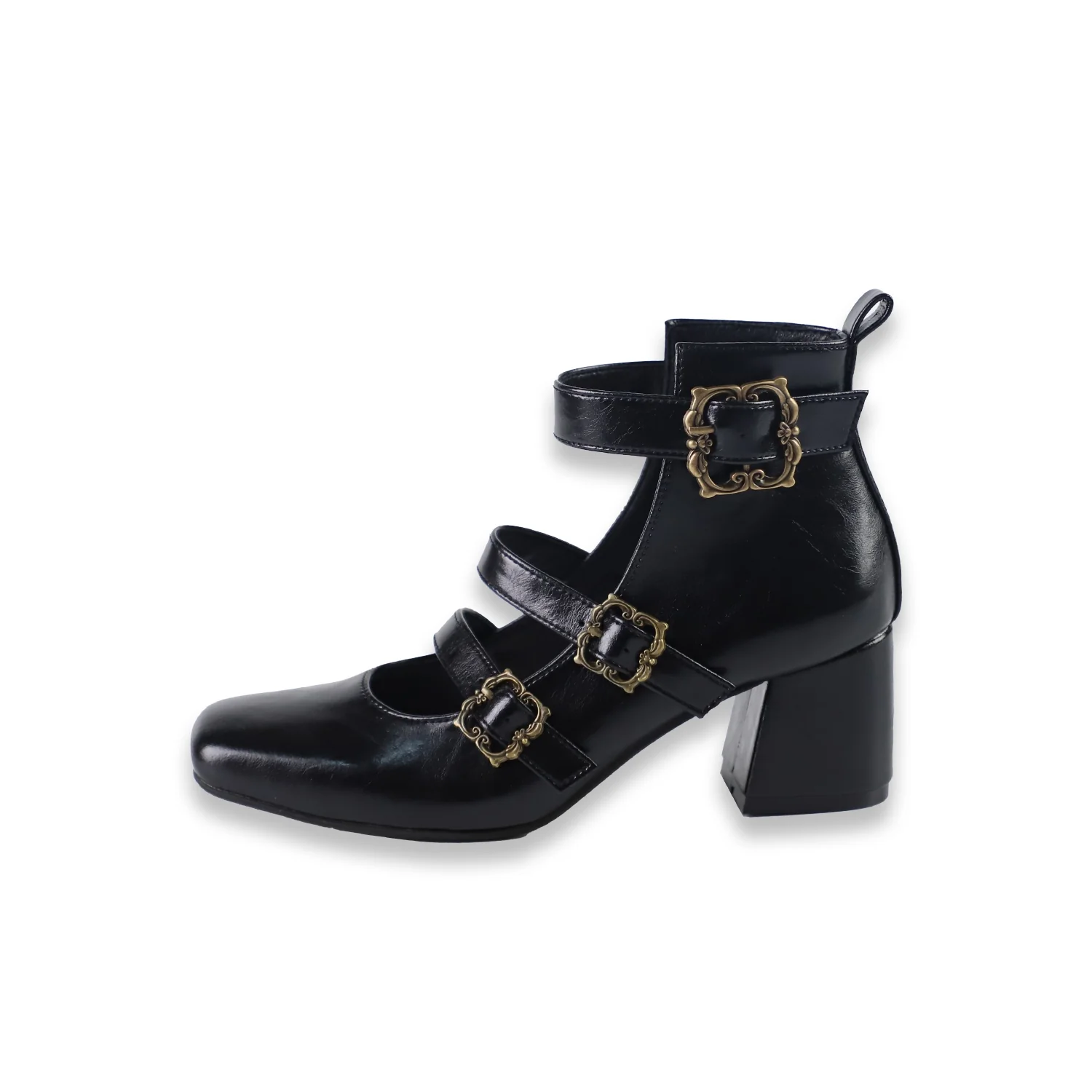 MODO - Vintage Elegant Lolita Three-buckle Mary Janes Shining Shoes - Image 5
