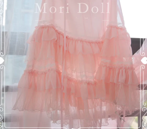 Mori Doll - Elegant Lolita Flounce Hemline Skirt Multicolors - Image 9