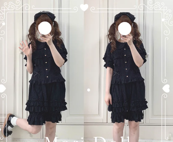 Mori Doll - Kawaii Lolita Rabbit Ears Short Sleeve Shirt Multicolors - Image 15