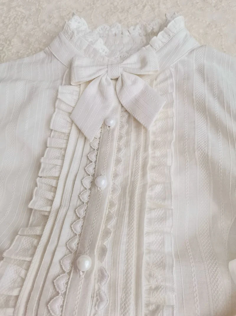Winter Mutton Sleeves Lace Flounce Lolita Blouse - Image 4