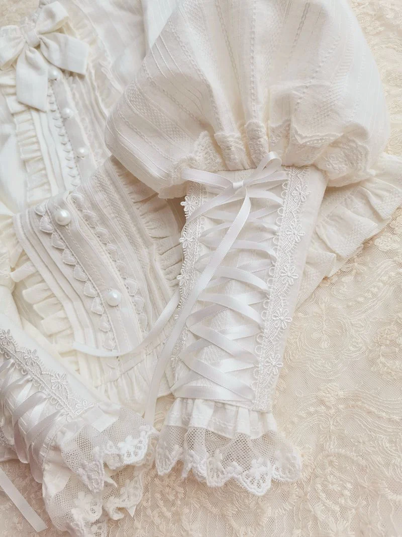Winter Mutton Sleeves Lace Flounce Lolita Blouse - Image 7
