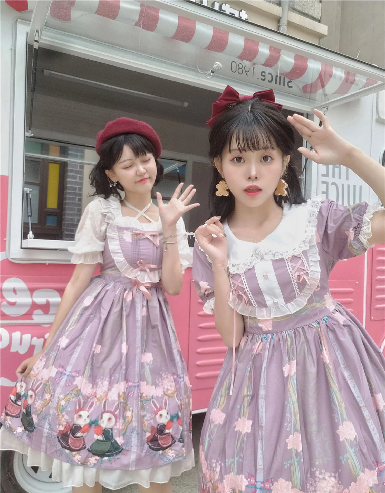 Picnic Bunny Girl - Plus Size Lolita JSK Short Sleeve OP Dress - Image 20