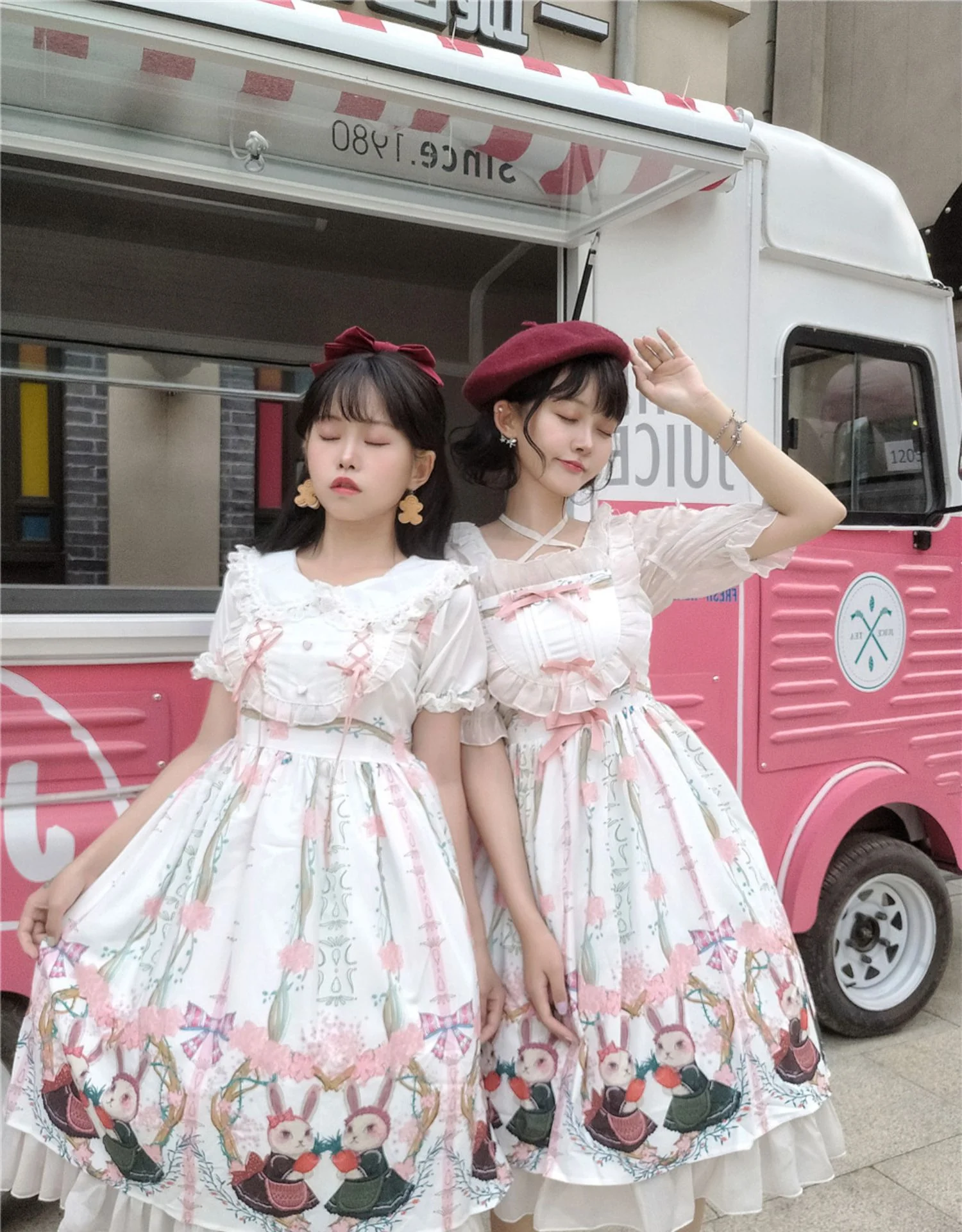 Picnic Bunny Girl - Plus Size Lolita JSK Short Sleeve OP Dress - Image 24