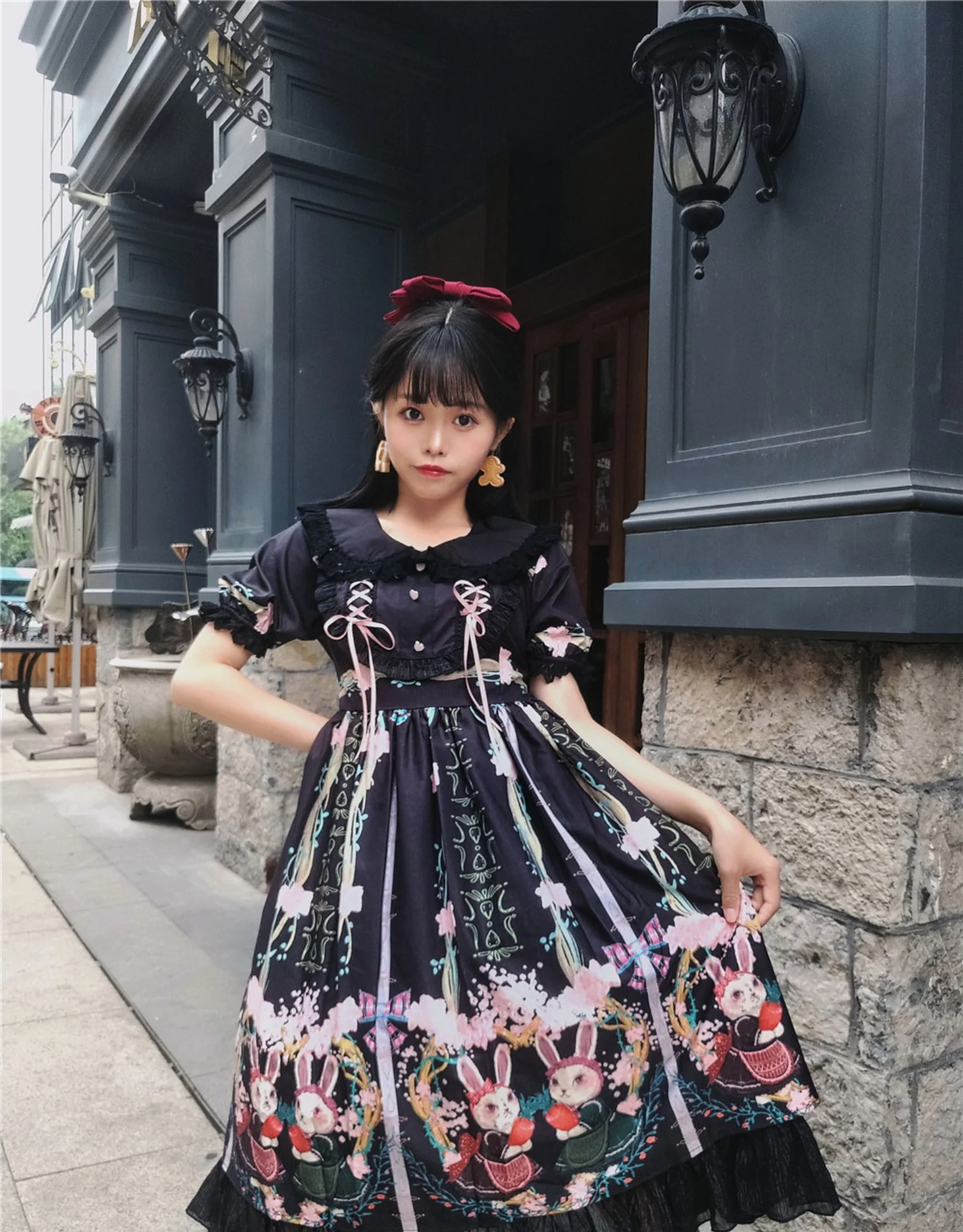 Picnic Bunny Girl - Plus Size Lolita JSK Short Sleeve OP Dress - Image 8