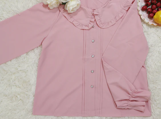 Plus Size Lolita Blouse Long Sleeve Shirt - Image 8