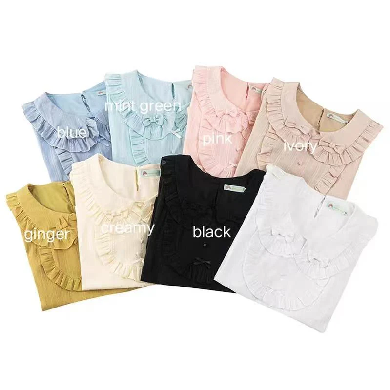 Rainbow Cake - Plus Size Lolita Blouse Doll Collar Summer Shirt - Image 12