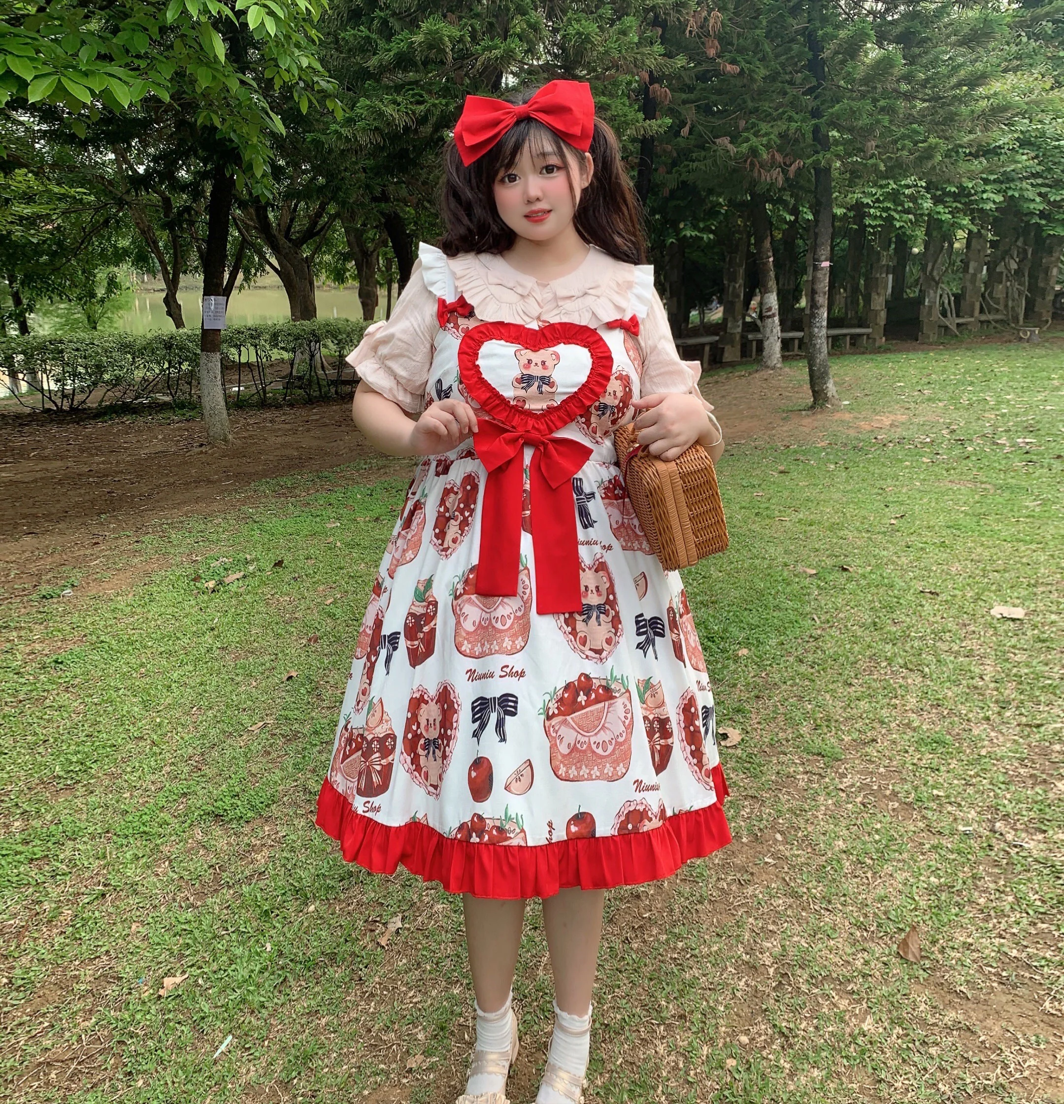 Rainbow Cake - Plus Size Lolita Blouse Doll Collar Summer Shirt - Image 3