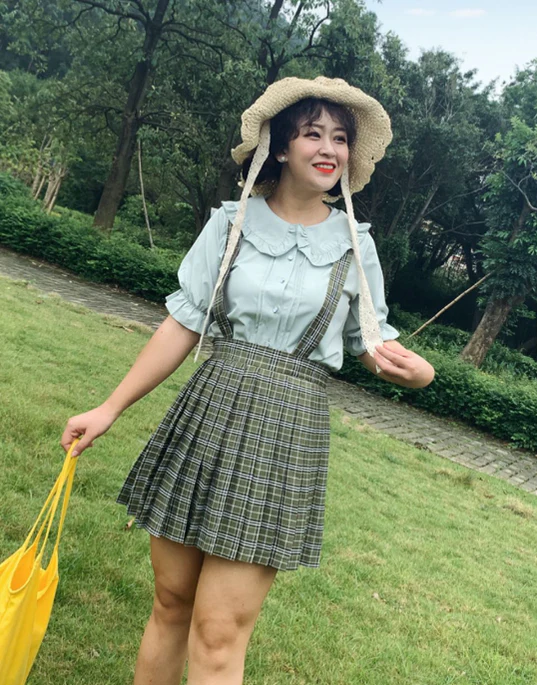 Plus Size Lolita Blouse, Oversized Short Sleeve Shirt - Image 10