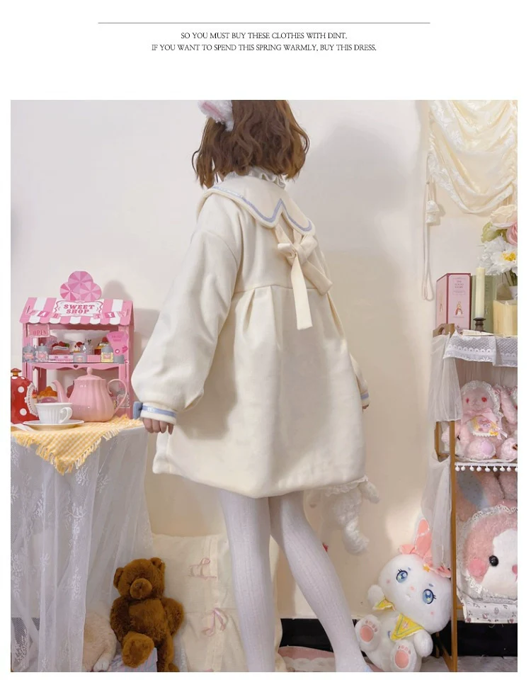 Plus Size Lolita Coat Woolen Winter Lolita Overcoat - Image 8