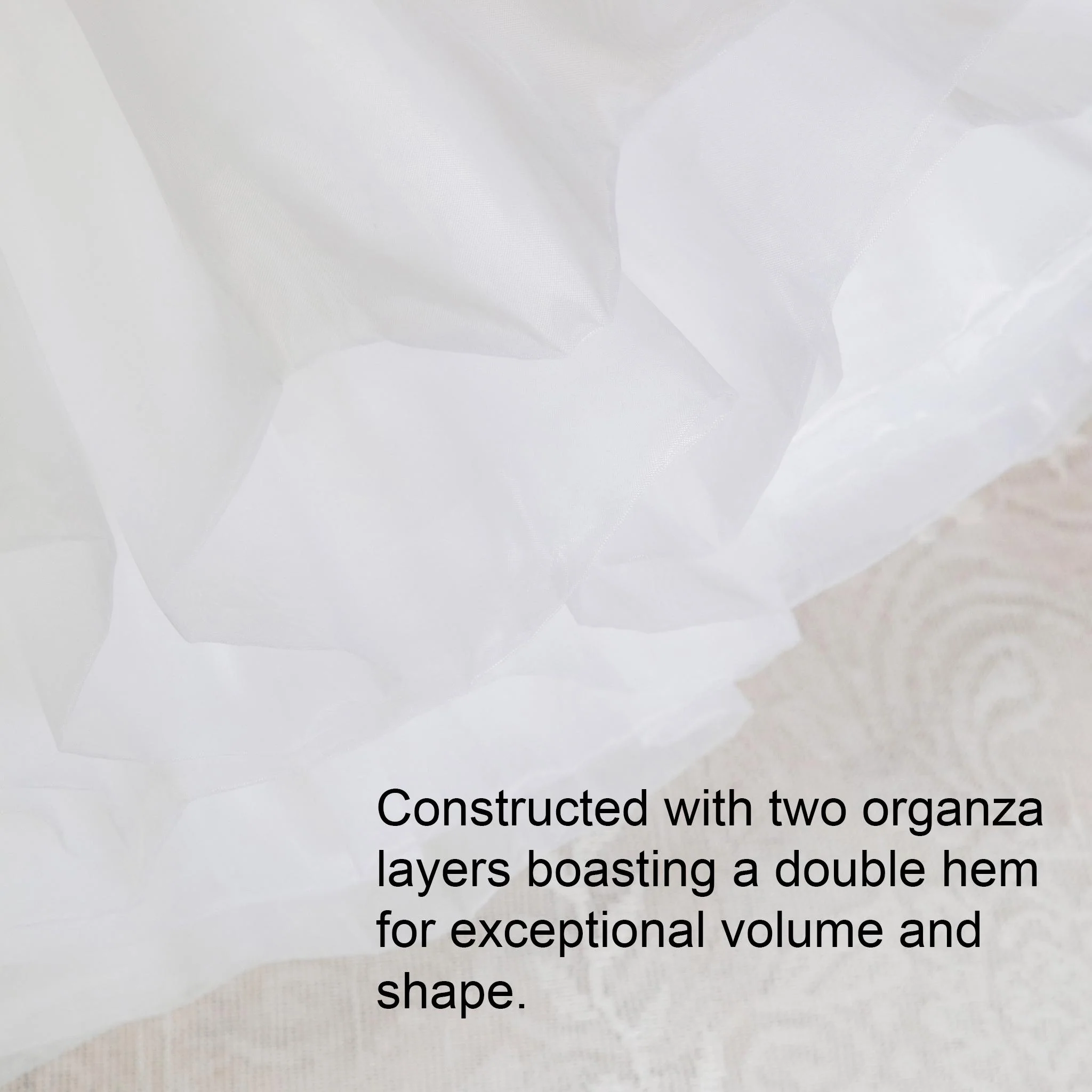 Noloria by 42Lolita - Upgraded White Puffy Lolita Petticoat, 17.7" (45 CM), Cotton Lining - Image 12