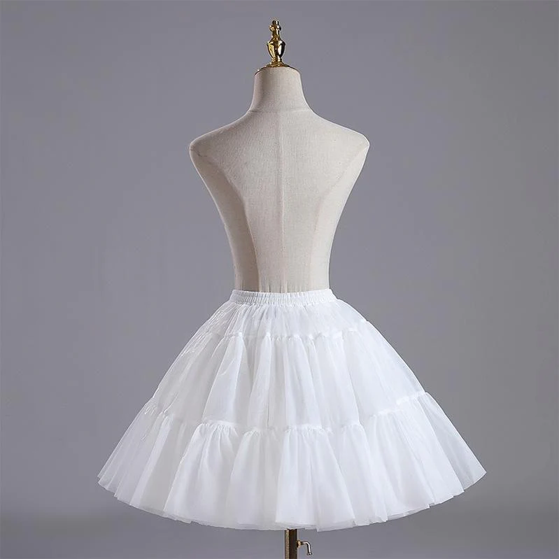 Noloria by 42Lolita - Upgraded White Puffy Lolita Petticoat, 17.7" (45 CM), Cotton Lining - Image 3
