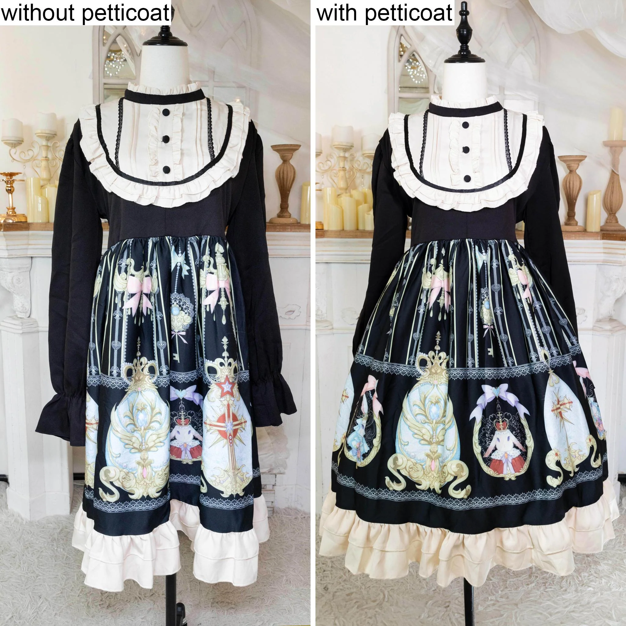 Noloria by 42Lolita - Upgraded White Puffy Lolita Petticoat, 17.7" (45 CM), Cotton Lining - Image 7