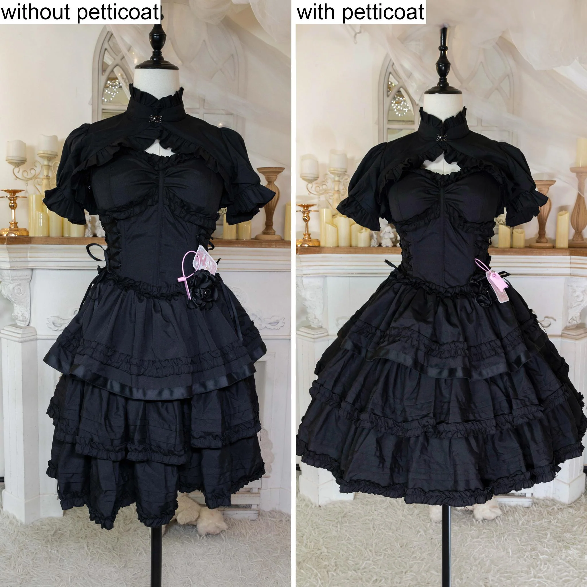 Noloria by 42Lolita - Upgraded White Puffy Lolita Petticoat, 17.7" (45 CM), Cotton Lining - Image 8
