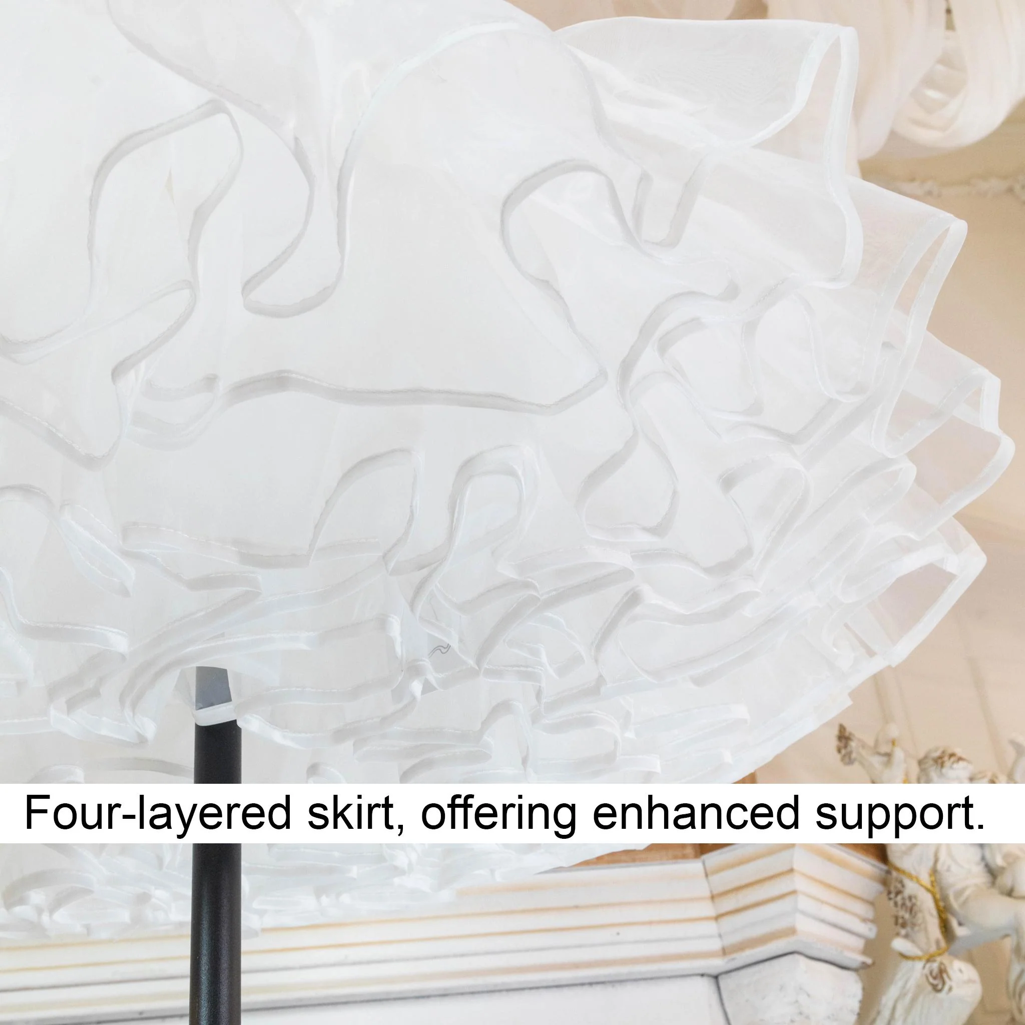 Noloria by 42Lolita - 17.7" (45 cm) Organza Hoopless Lolita Puffy Petticoat - Image 17
