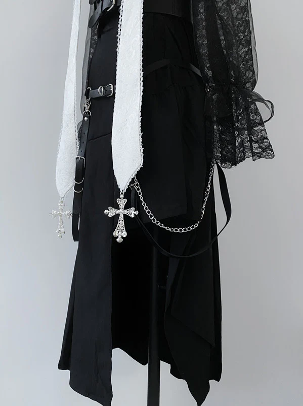 Nun Lolita Gothic OP Dress Full Set - Image 15