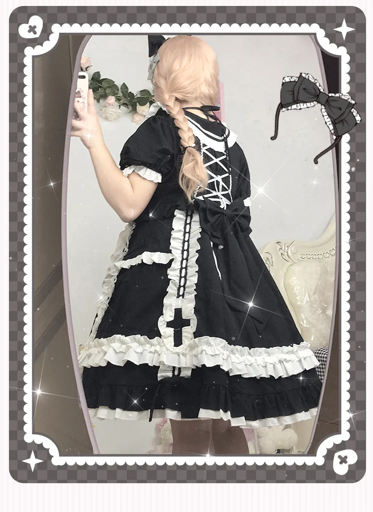 Plus Size Lolita Nurse Summer OP Dress - Image 21