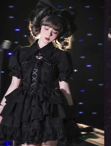 Contract Cross - Gothic Sweet Lolita Short Dress - Image 13
