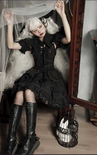 Contract Cross - Gothic Sweet Lolita Short Dress - Image 16