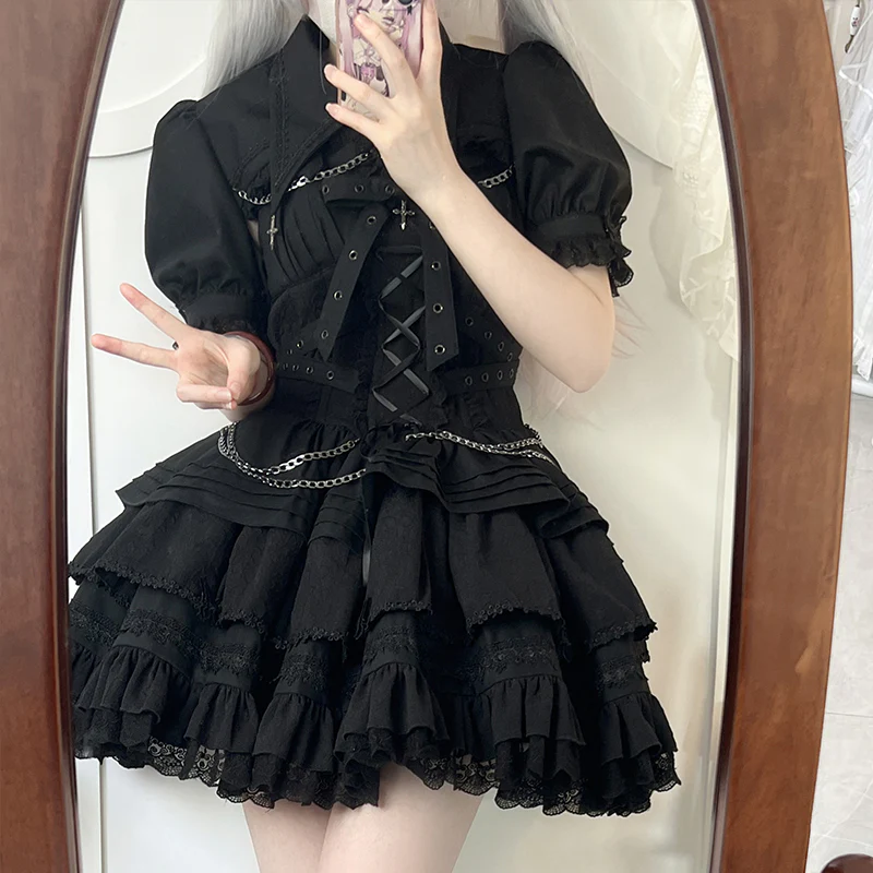 Contract Cross - Gothic Sweet Lolita Short Dress - Image 4