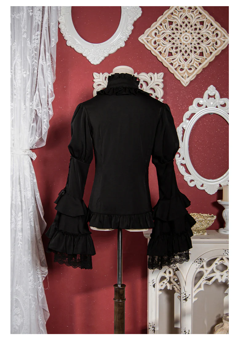 Ocelot - Gothic Lolita Halloween Blouse, Bat Inspired - Image 11