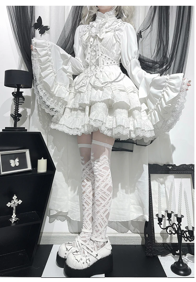 Ocelot - Gothic Lolita Halloween Blouse, Bat Inspired - Image 9