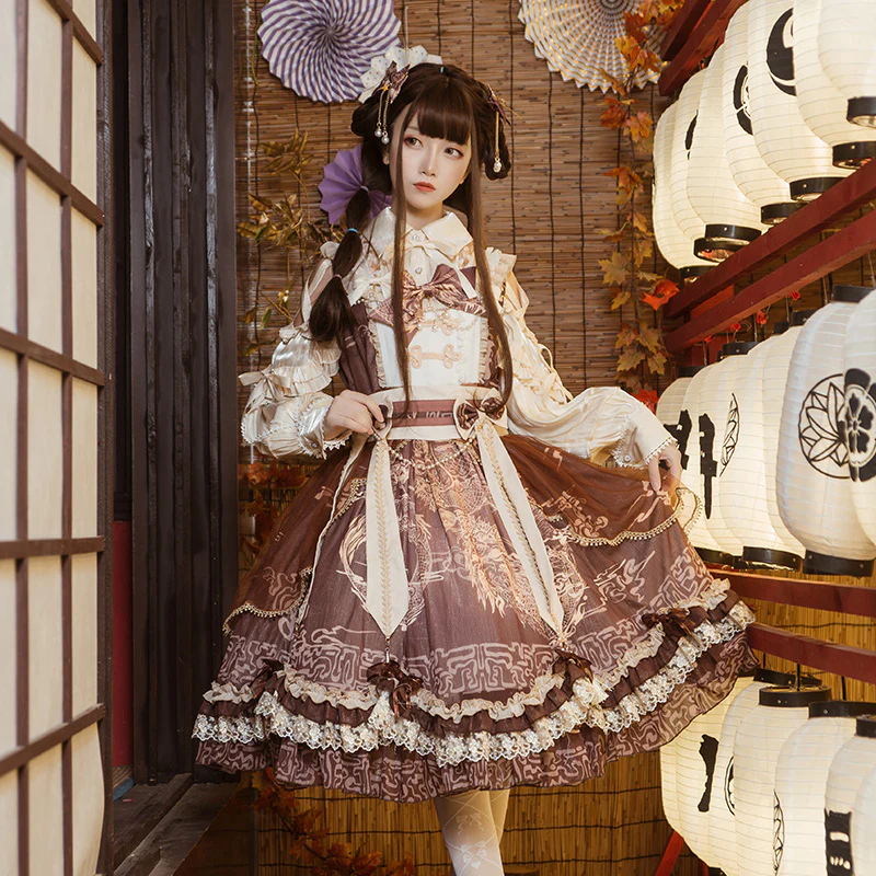 Yue Long Shi Yun - Daily Han Lolita Cake JSK - Image 3
