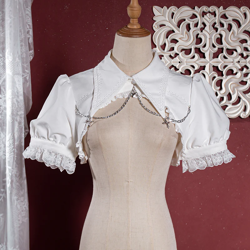 Contract Cross - Gothic Elegant Bubble Sleeve Bolero - Image 5