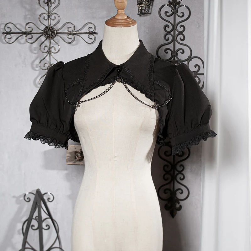 Contract Cross - Gothic Elegant Bubble Sleeve Bolero - Image 6