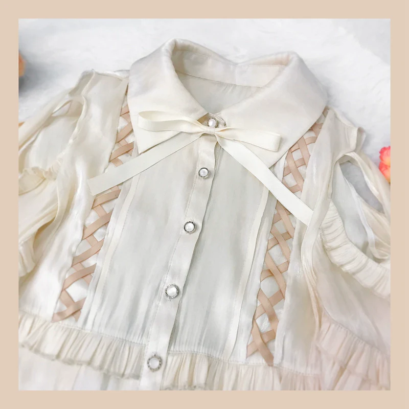 Lolita Blouse Yuelong Poem Long Sleeve Inner Shirt - Image 12