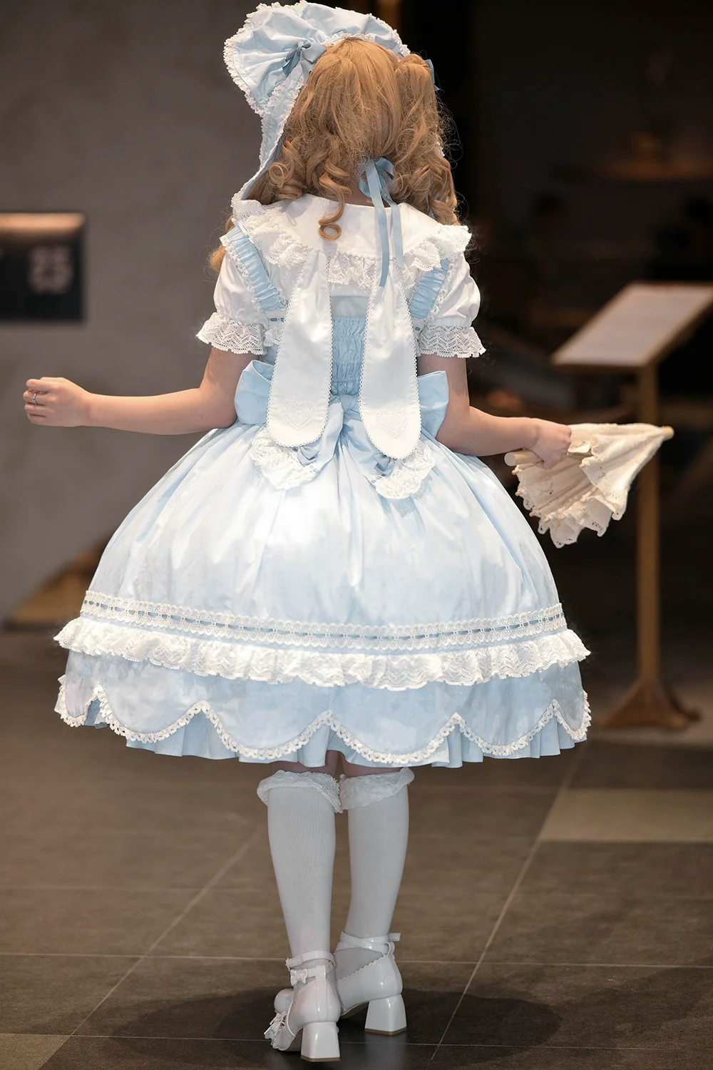 Vintage Petal Rabbit - Cotton Old School Lolita Blouse With Bunny Ear Customized Size - Image 7