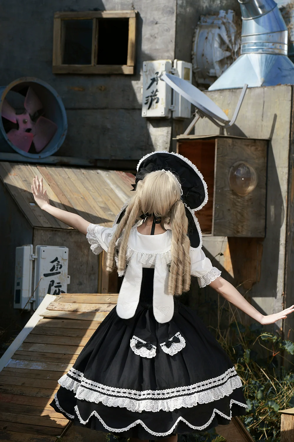 Vintage Petal Rabbit - Cotton Old School Lolita Blouse With Bunny Ear Customized Size - Image 8