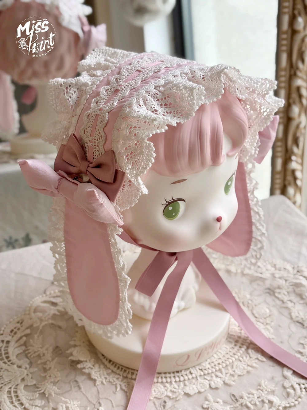 Vintage Petal Rabbit - Old School Lolita Headdress Suit With Bunny Ear - Image 10