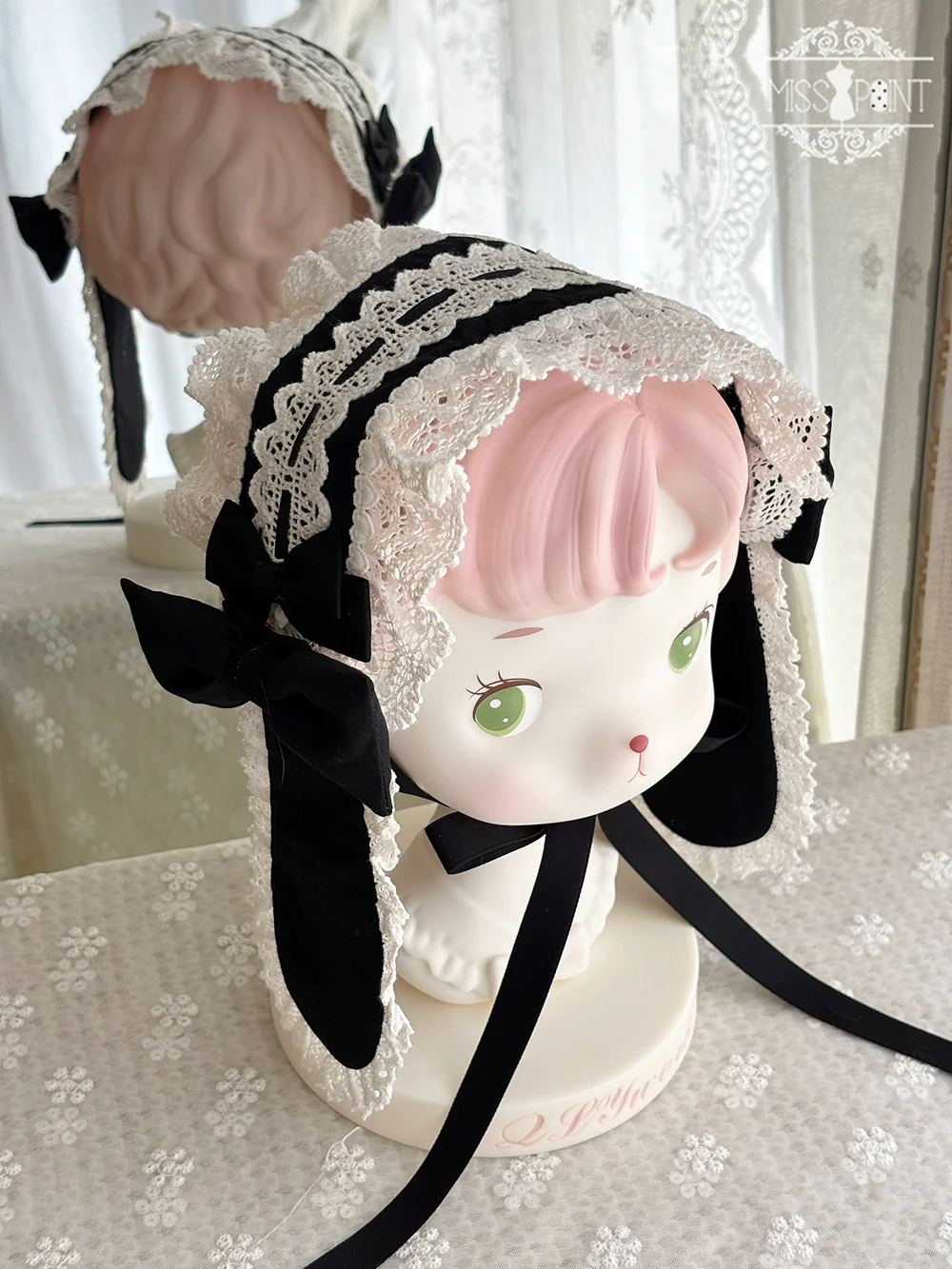 Vintage Petal Rabbit - Old School Lolita Headdress Suit With Bunny Ear - Image 12