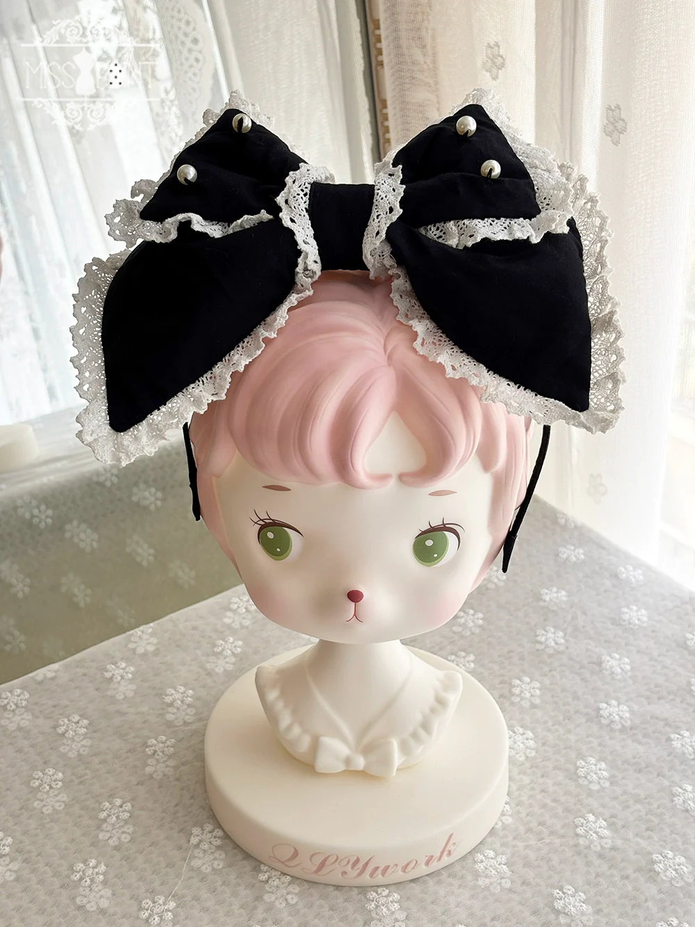 Vintage Petal Rabbit - Old School Lolita Headdress Suit With Bunny Ear - Image 21