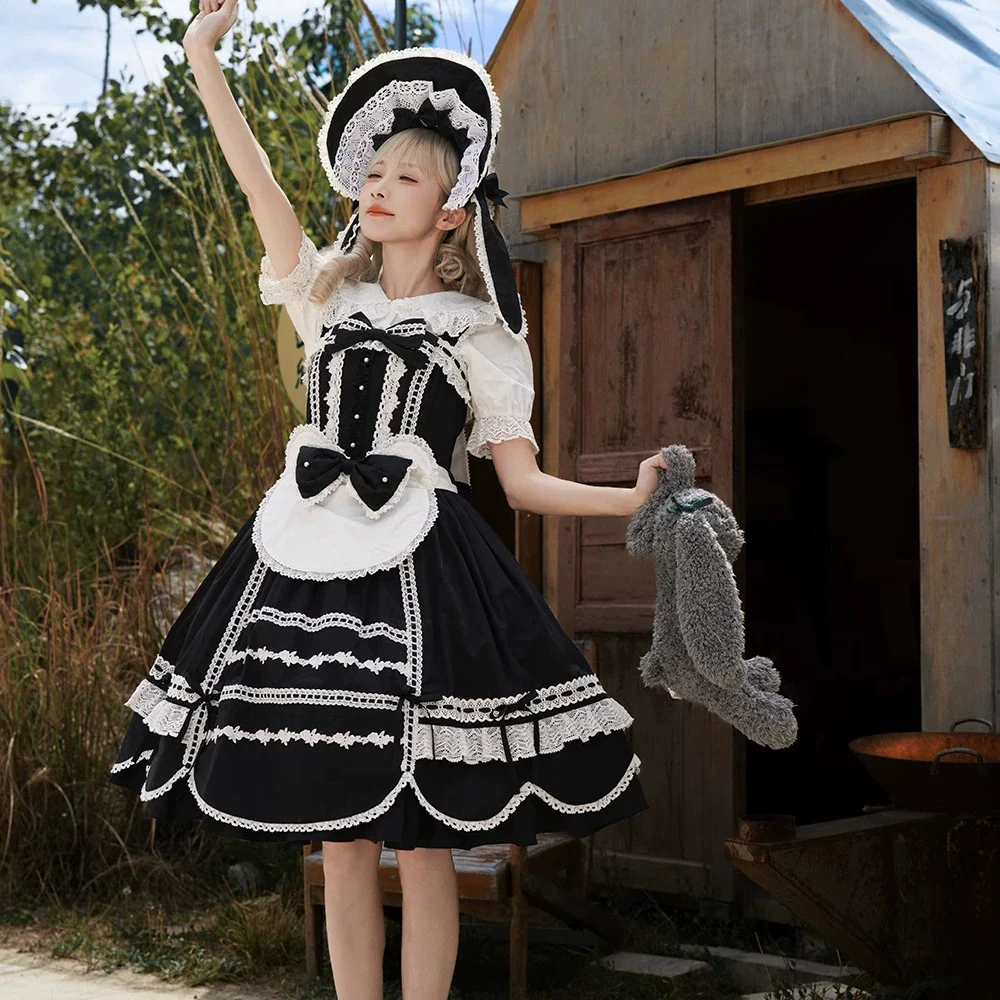Vintage Petal Rabbit - Old School Lolita Headdress Suit With Bunny Ear - Image 4