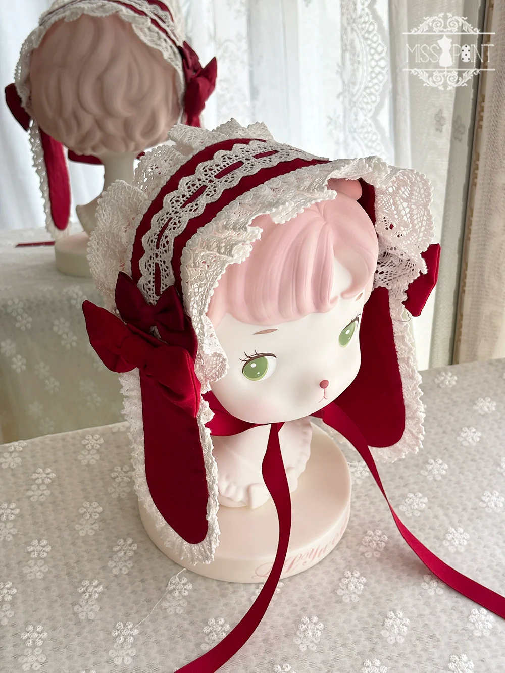 Vintage Petal Rabbit - Old School Lolita Headdress Suit With Bunny Ear - Image 9