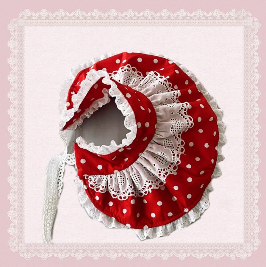 TaTaTa Lolita - Polka Bailys - Old School Lolita JSK Suit Red White Polka Dot Dress - Image 20