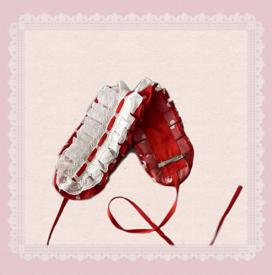 TaTaTa Lolita - Polka Bailys - Old School Lolita JSK Suit Red White Polka Dot Dress - Image 21