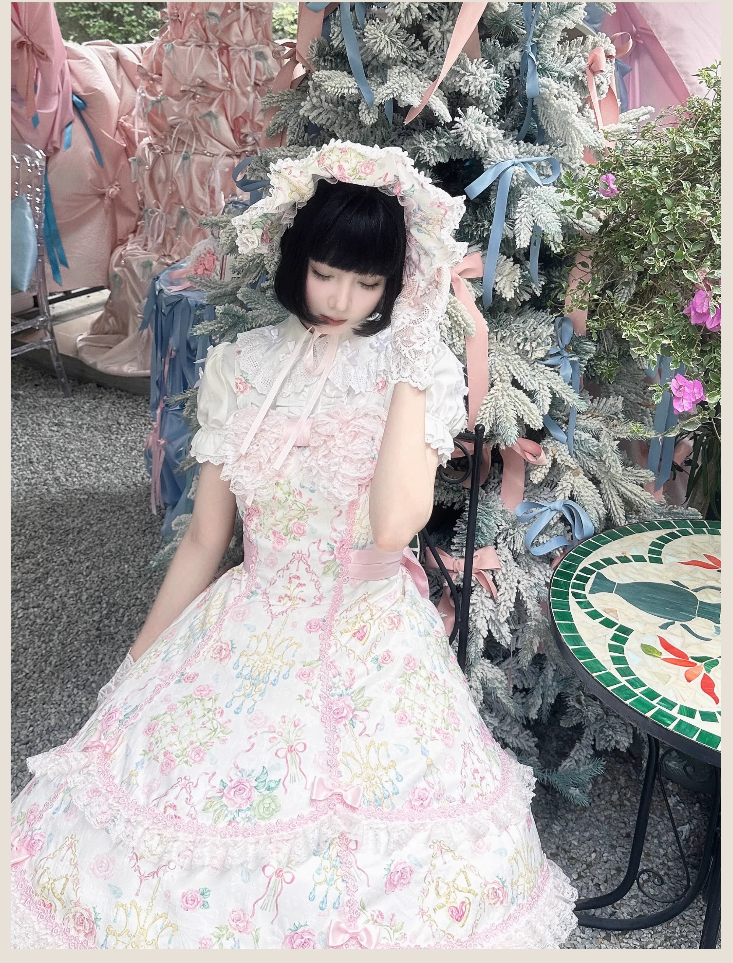 Spring 2025 - Old School Lolita Jumper Dress, Floral Prints - Image 4