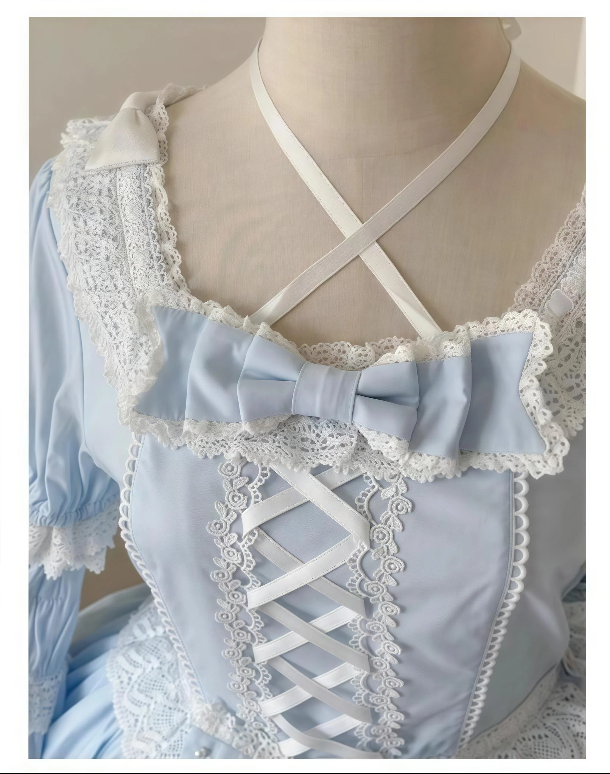 AerialCat - Cream Petals - Old School Lolita OP Tiered Ruffles Cotton Dress - Image 31
