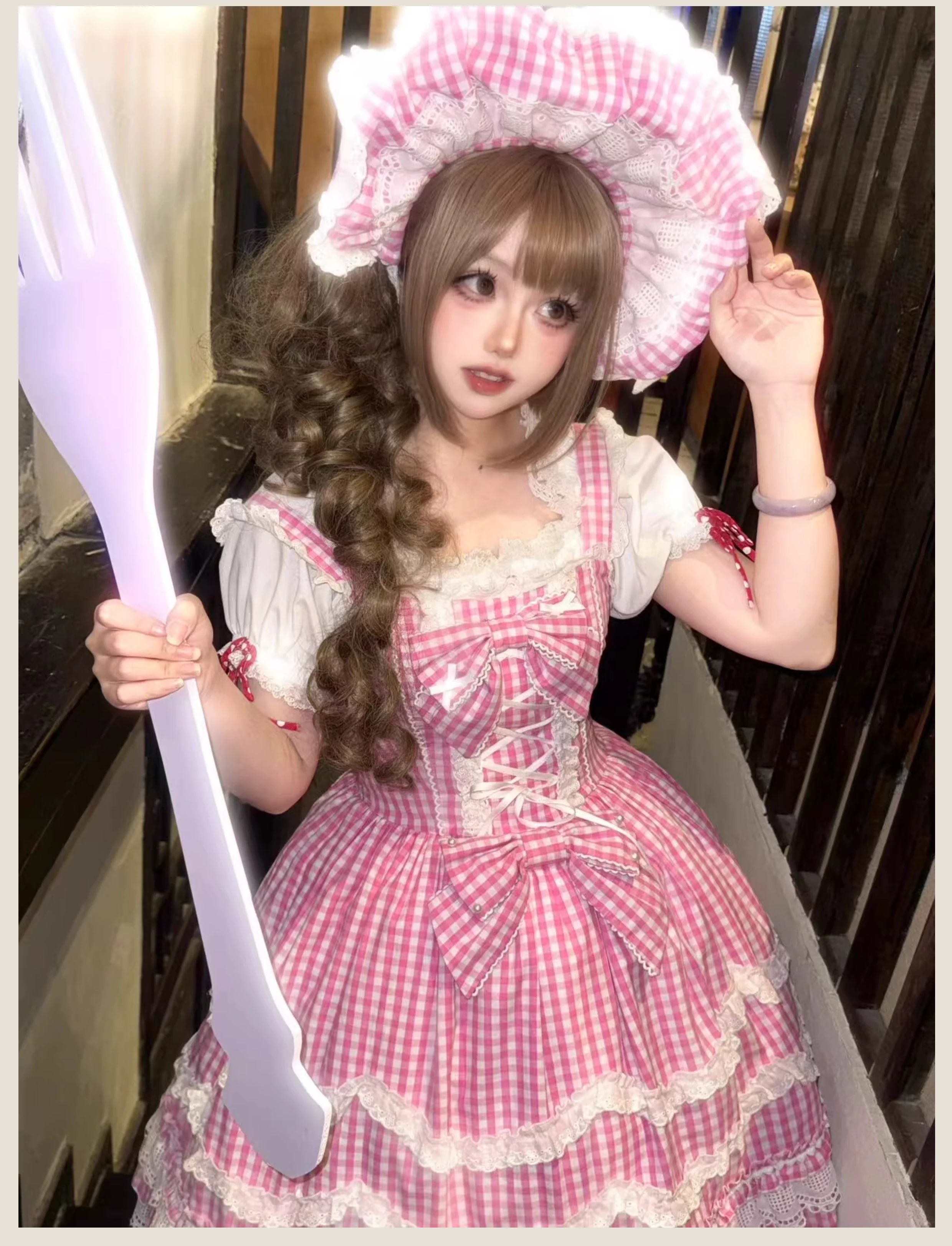 TaTaTa Lolita - Plaid Baileys - Old School Lolita Pink Plaid JSK - Image 15