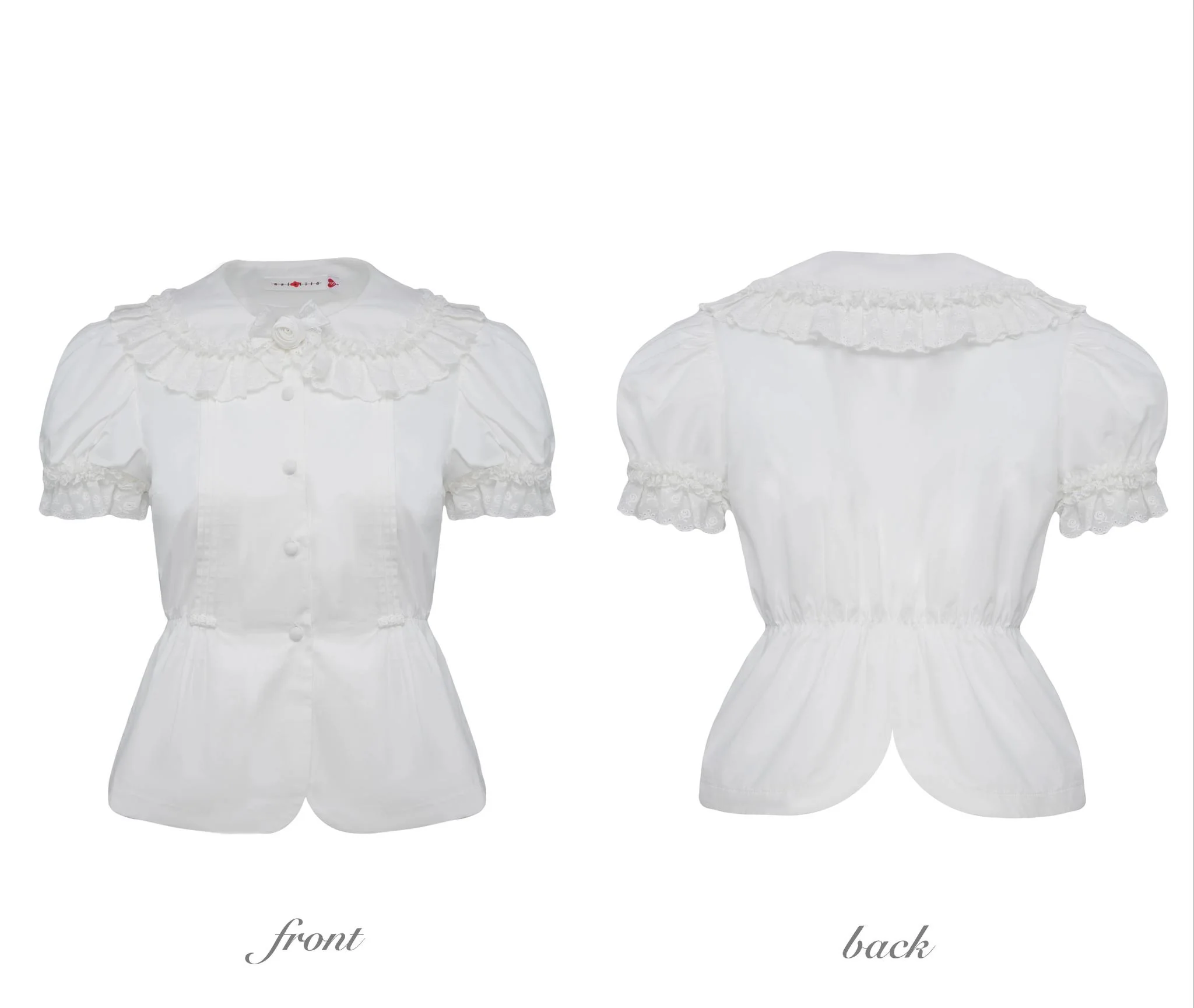 Nololita - Nightingale - Old School Lolita Shirt with Detachable Sleeves - Image 28