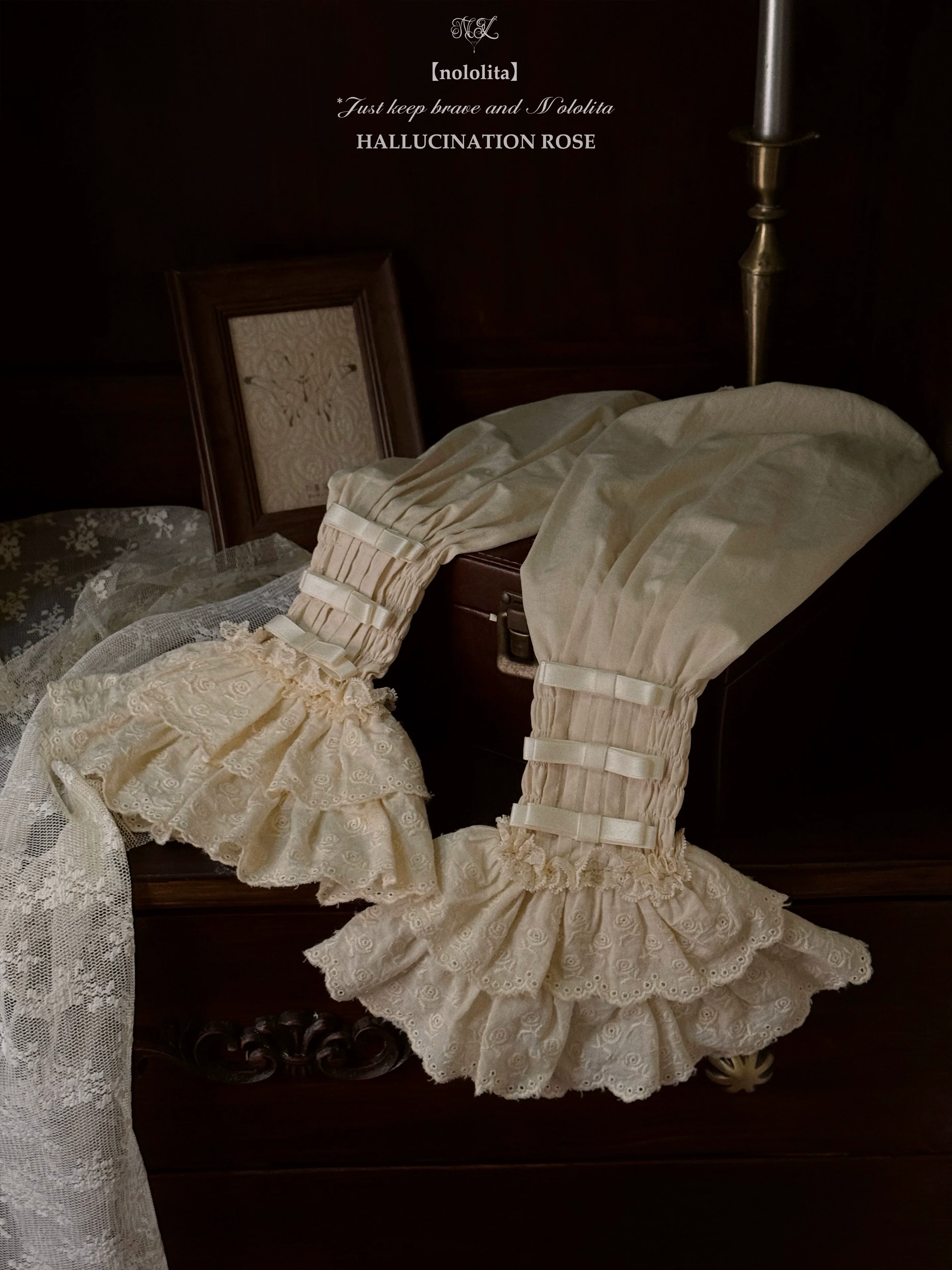 Nololita - Nightingale - Old School Lolita Shirt with Detachable Sleeves - Image 46