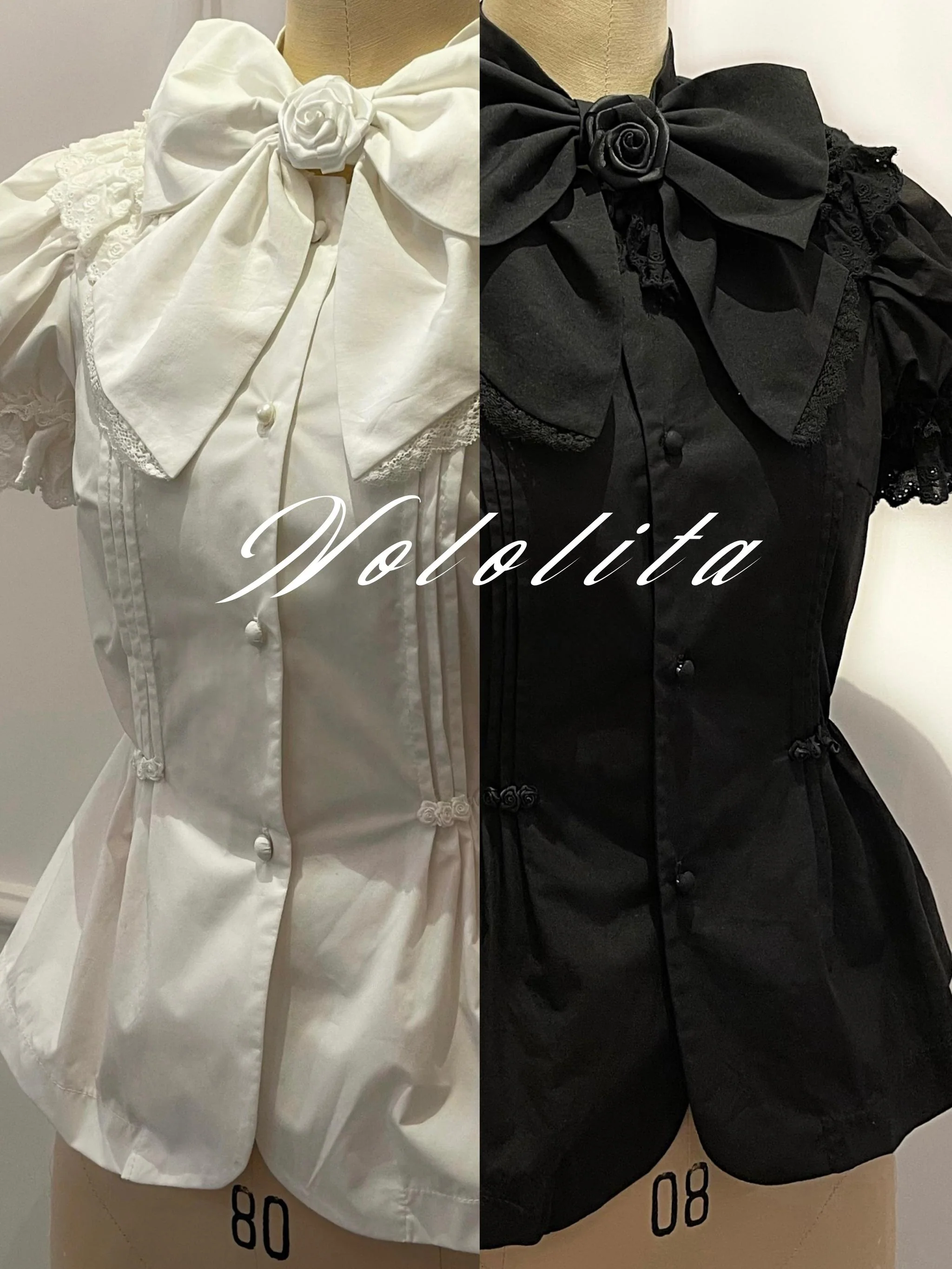 Nololita - Nightingale - Old School Lolita Shirt with Detachable Sleeves - Image 58