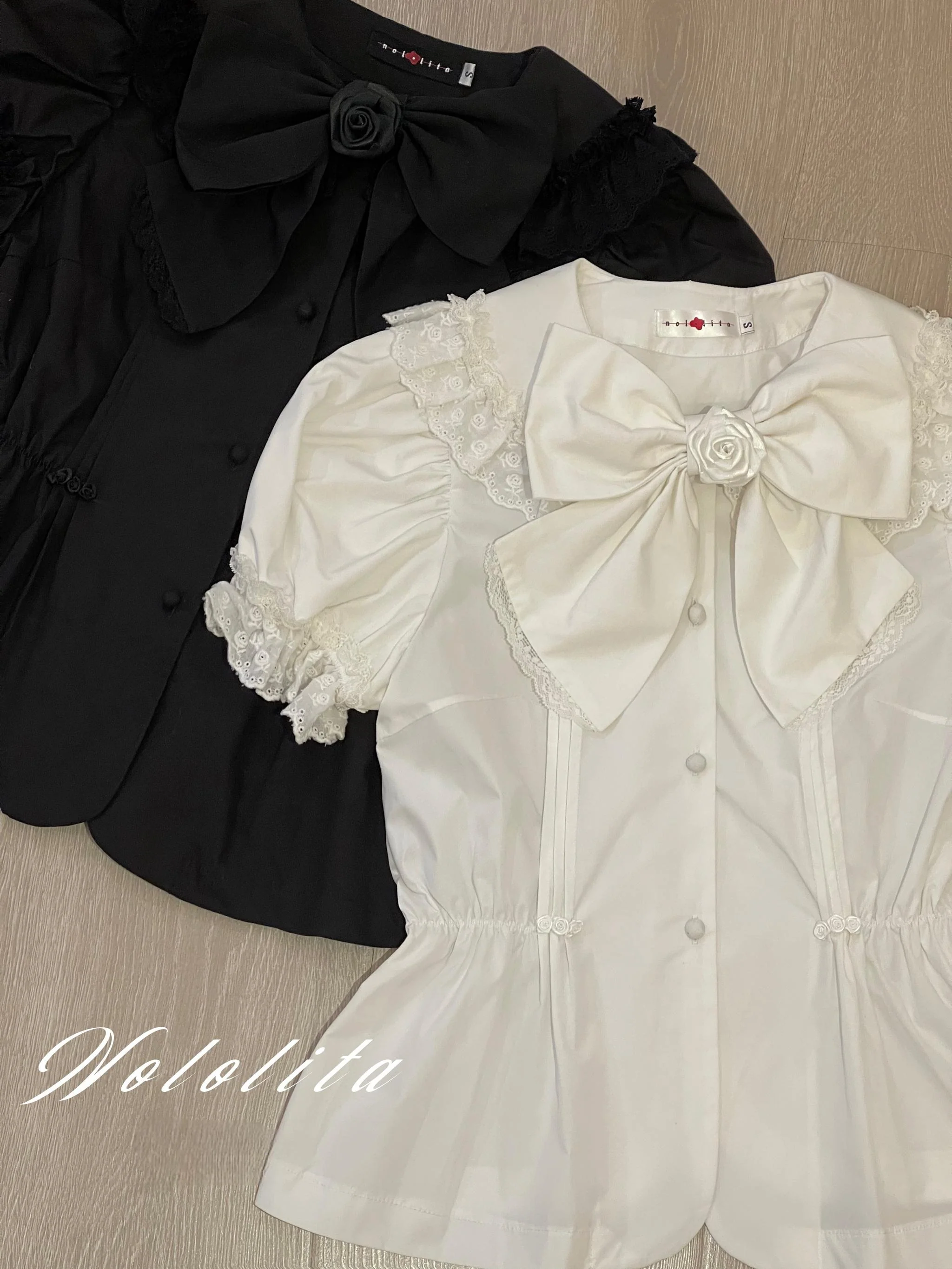 Nololita - Nightingale - Old School Lolita Shirt with Detachable Sleeves - Image 59
