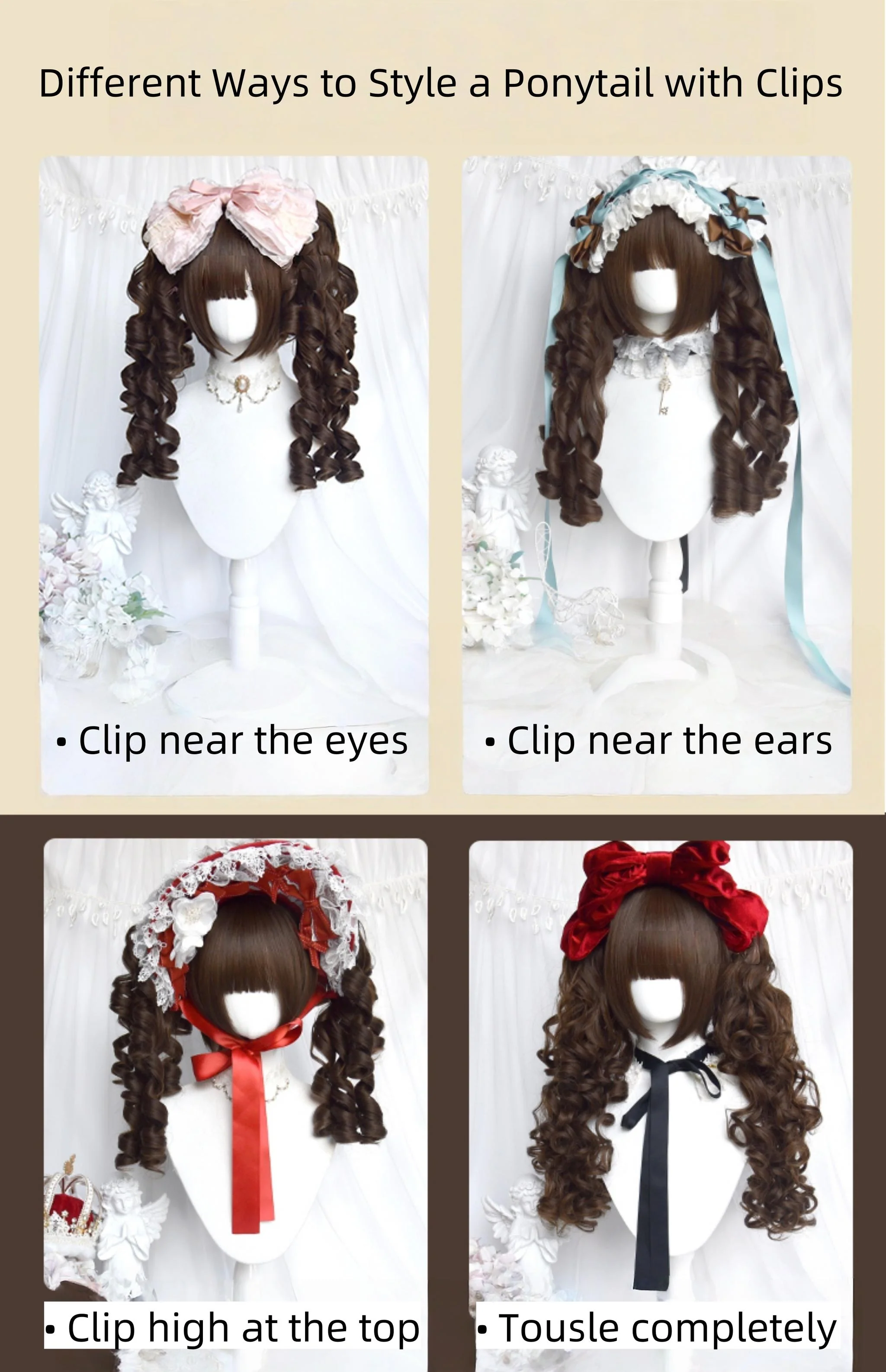 Sinwavy - Old School Lolita Wig, Layered Roman Curls - Image 10