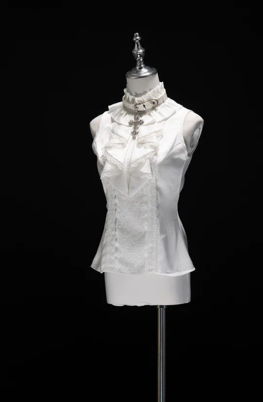 Omega Wedding Gothic Ouji Lolita White Suit - Image 23