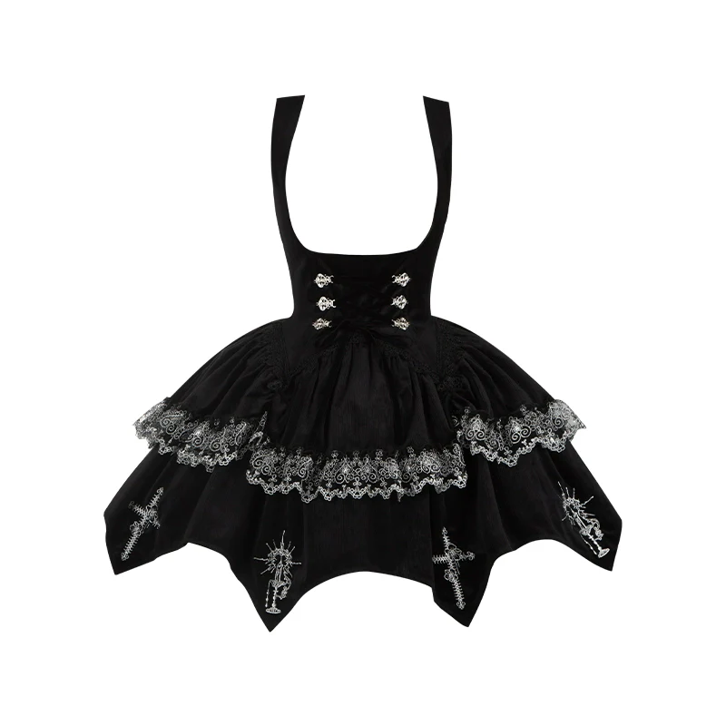 With PUJI - Letter and Poetry · Raven's Night Song - Oriental Aesthetics Gothic Lolita Dress Set - Image 61