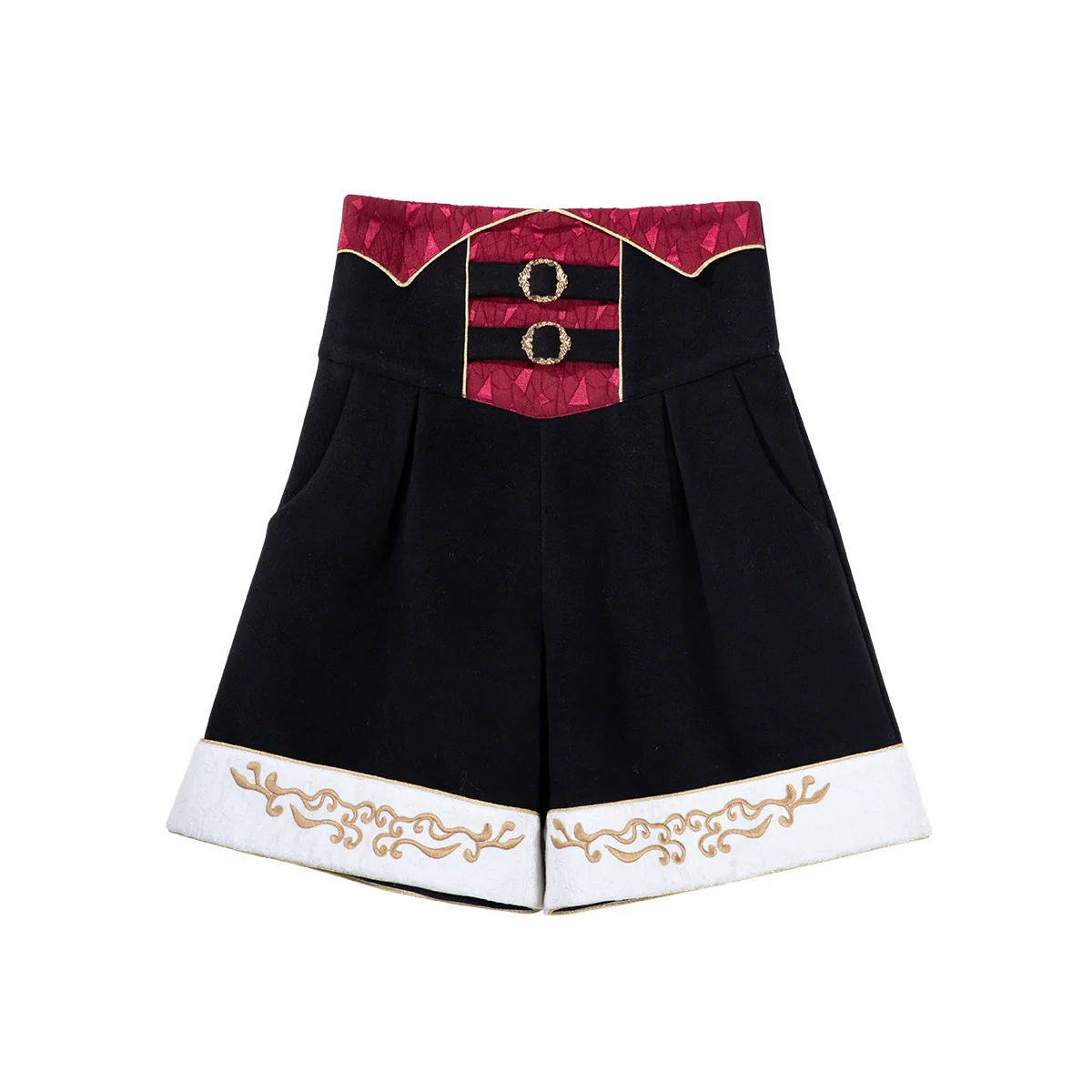 Vampire Youth - Ouji Lolita Bat Shaped Cape Set, Gold Embroidery & Red Accents - Image 19